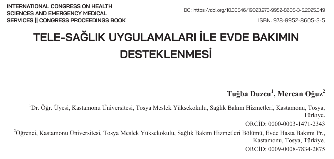Tosya Meslek Yüksekokulu Öğrencilerinden Uluslararası Kongrede Sağlık Alanında Çifte Başarı