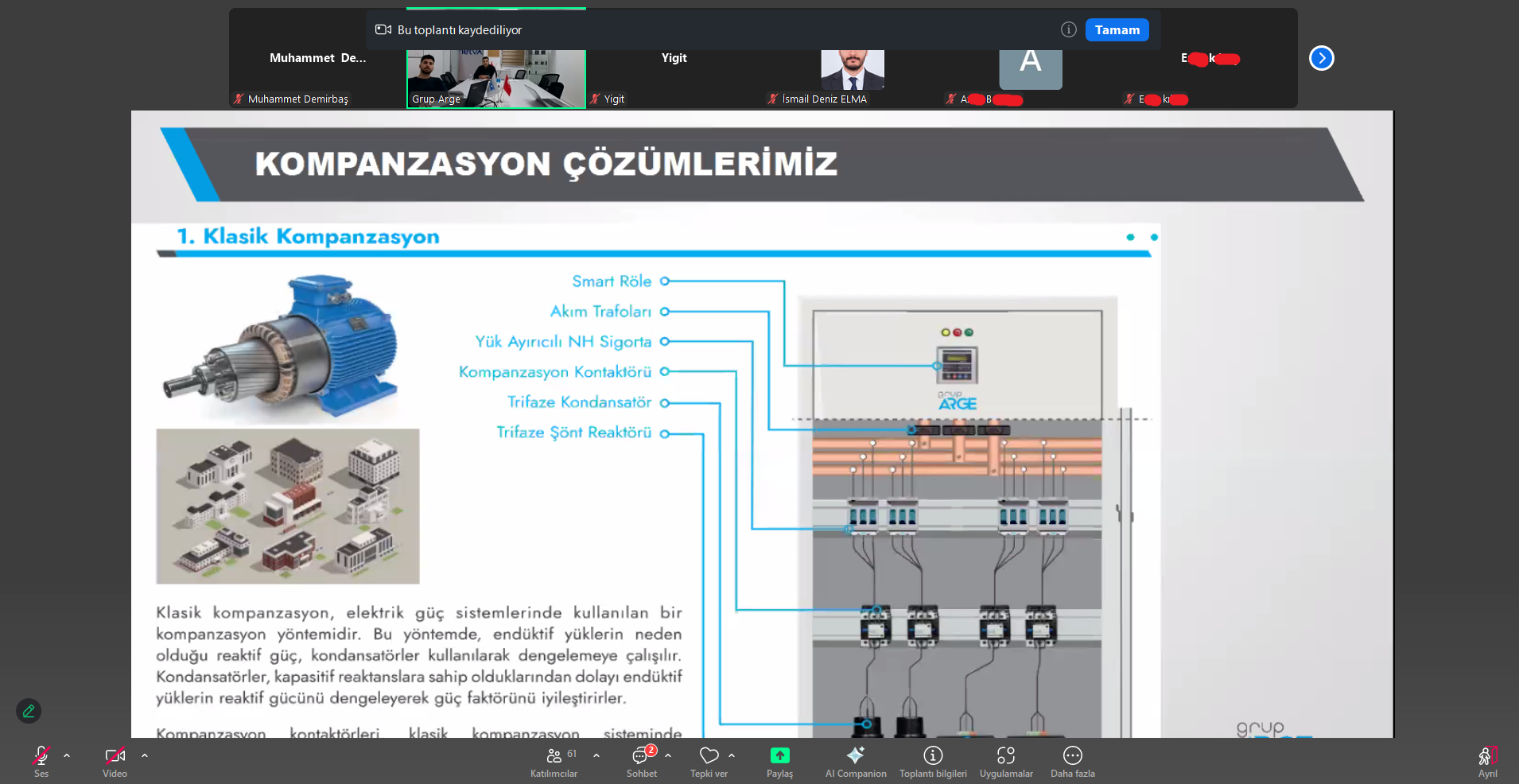 Üniversite-Sanayi İş Birliği Kapsamında Kompanzasyon ve Enerji Takip Sistemleri Eğitimi Gerçekleştirildi