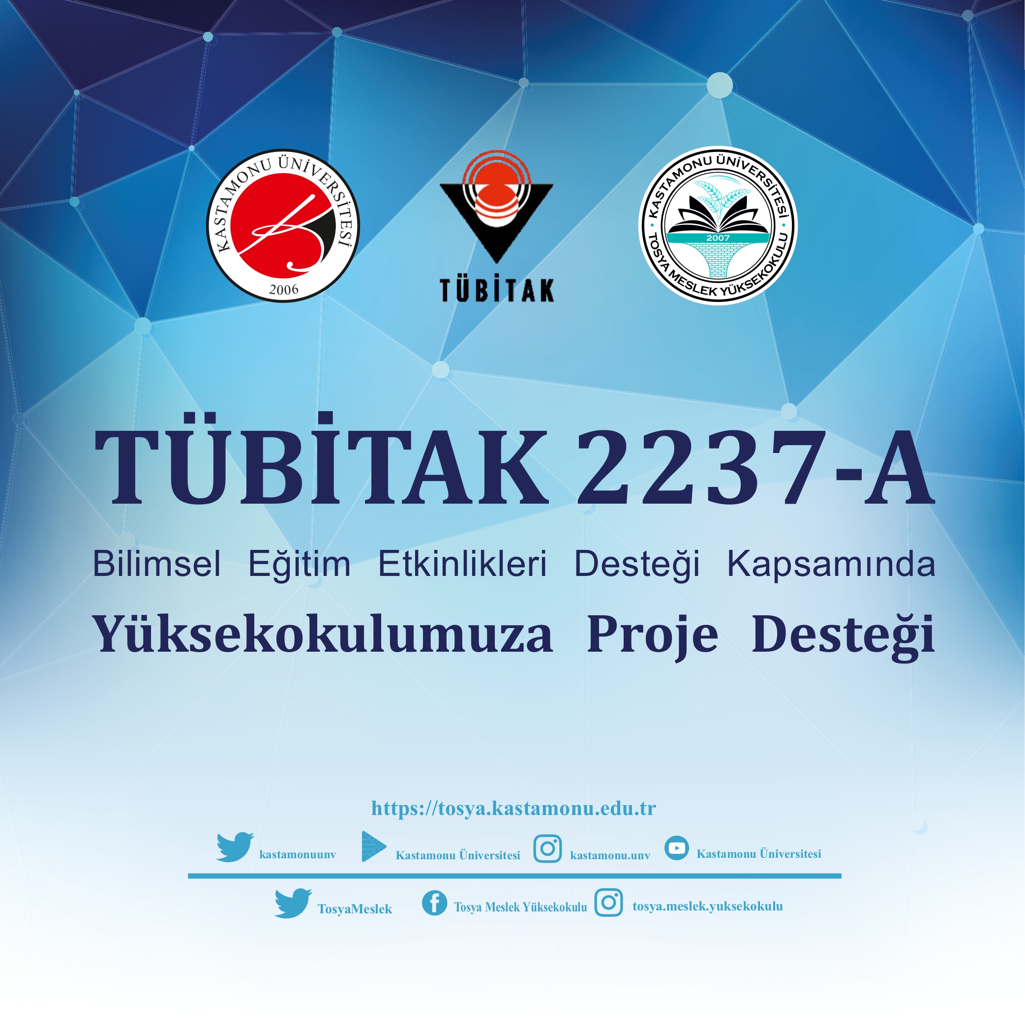 TÜBİTAK 2237-A  Bilimsel Eğitim Etkinlikleri Desteği Kapsamında Yüksekokulumuza Proje Desteği