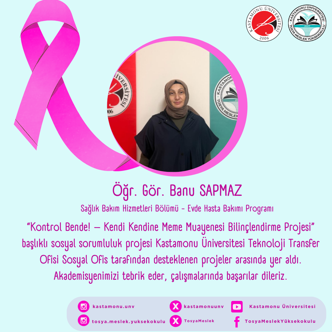 Meslek Yüksekokulumuza Sosyal Sorumluluk Projesi Desteği.